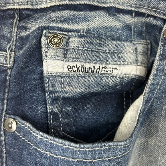 Ecko Unltd Men’s 42 Athletic Fit Light Wash Y2K Skater Grunge Denim Jeans NEW - Picture 3 of 8